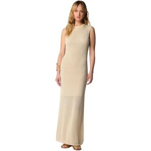 Kocca, Dames, Jurken, Beige, Maat: L Leer,