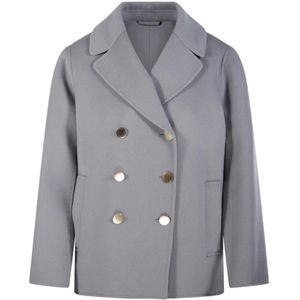 Max Mara, Dames, Jassen, Grijs, Maat: L Wol,