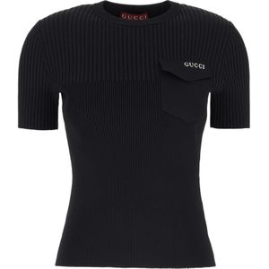 Gucci, Dames, Tops, Zwart, Maat: M Viscose,