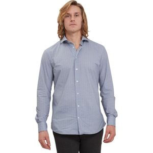 Traiano Milano, Heren, Overhemden, Blauw, Maat: 2XL