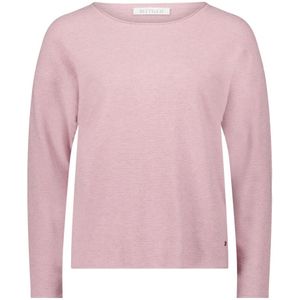 Betty & Co - Pullover - Roze - Ronde Halslijn - Gemêleerde Structuur