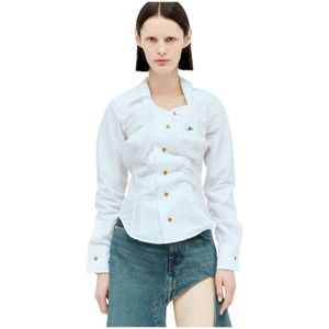 Vivienne Westwood - Drunken Shirt - Blouse - Wit - 100% Katoen