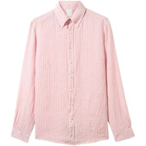 Brooks Brothers, Heren, Overhemden, Roze, Maat: L Linnen,