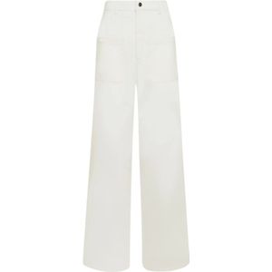 Kiton, Dames, Jeans, Wit, Maat: M Denim,