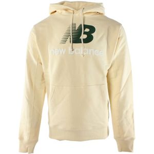 New Balance, Heren, Sweatshirts & Hoodies, Beige, Maat: L Katoen,