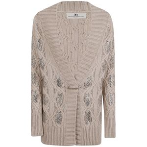 Ermanno Scervino, Dames, Truien, Beige, Maat: S Wol,