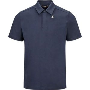 K-Way, Heren, Tops, Blauw, Maat: L Katoen,