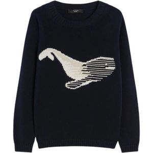 Weekend Max Mara - NESPOLA - Gebreide Trui - Beige - Navy - Wit