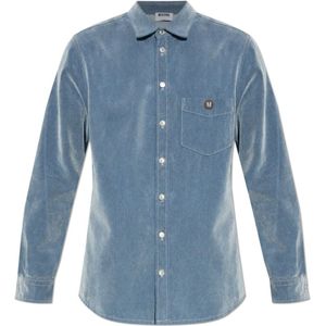 Moschino, Heren, Overhemden, Blauw, Maat: S Denim,