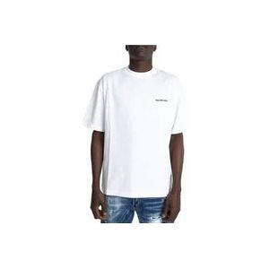 Balenciaga Witte Logo T-shirt Collectie , White , Heren , Maat: 2XS
