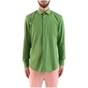 Corsinelabedoli, Heren, Overhemden, Groen, Maat: S Katoen,