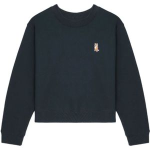 Maison Kitsuné, Dames, Sweatshirts & Hoodies, Blauw, Maat: L Katoen,