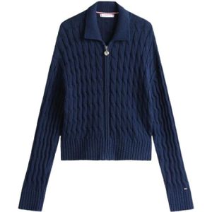 Tommy Hilfiger, Dames, Truien, Blauw, Maat: XS Katoen,