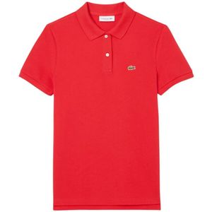 Lacoste, Dames, Tops, Rood, Maat: 3XL Katoen,