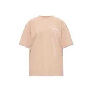 Balenciaga T-shirt met logo , Pink , Dames , Maat: S