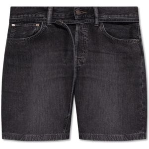 Acne Studios, Dames, Korte broeken, Zwart, Maat: W28 Denim,
