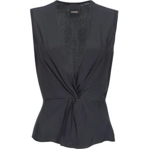 Pinko, Dames, Tops, Zwart, Maat: XS Zijde,