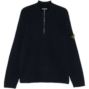 Stone Island - Ribbed Sweater - Blauw - Heren
