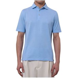 Filippo De Laurentiis, Heren, Tops, Blauw, Maat: 2XL Katoen,