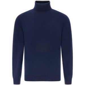 Boggi Milano - Polo Neck Jumper - Blauw - Kasjmier - Heren