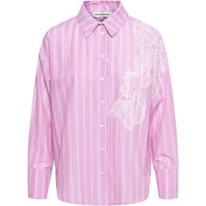 &Co Woman, Dames, Blouses & Shirts, Roze, Maat: M Katoen,