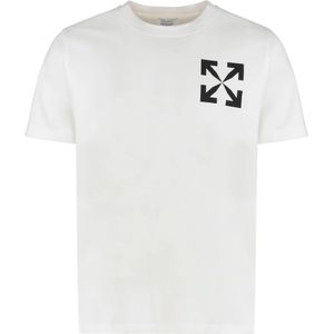 Off White, Heren, Tops, Wit, Maat: S Katoen,