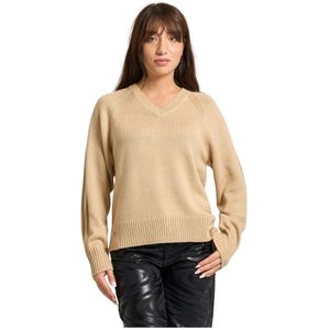 Armani Exchange - Gebreide Trui - Bruin - V-hals - Dames