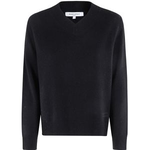 Maison Kitsuné, Dames, Truien, Zwart, Maat: XS Wol,