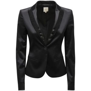 Guess, Dames, Jassen, Zwart, Maat: XS Satijn,