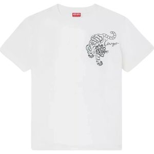 Kenzo, Dames, Tops, Wit, Maat: XS Katoen,