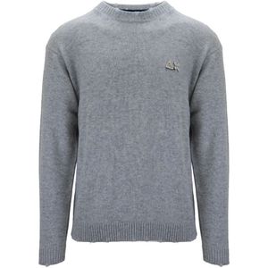 Sun68, Heren, Truien, Grijs, Maat: L Wol,