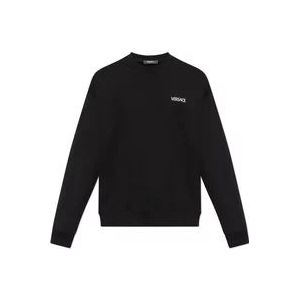 Versace Sweatshirt met logo , Black , Heren , Maat: L