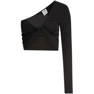 Courrèges, Dames, Tops, Zwart, Maat: S Viscose,