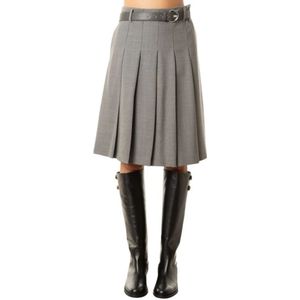 Max Mara Studio, Dames, Rokken, Grijs, Maat: S Wol,
