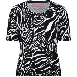 Betty Barclay - Geribbeld Basic Shirt - Zwart - Dames