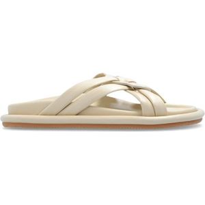 Moncler Bel slides , Beige , Dames , Maat: 36 EU