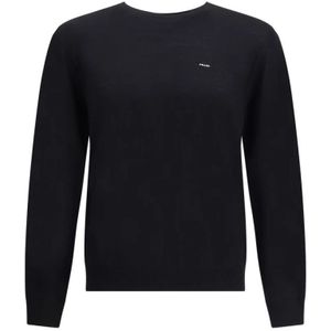 Prada, Heren, Truien, Zwart, Maat: M Wol,