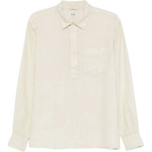 Aspesi, Heren, Overhemden, Beige, Maat: XL Linnen,