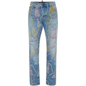 Philipp Plein, Heren, Jeans, Blauw, Maat: W30 Denim,