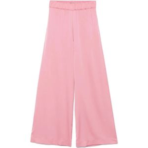 D.Exterior, Dames, Broeken, Roze, Maat: M Satijn,