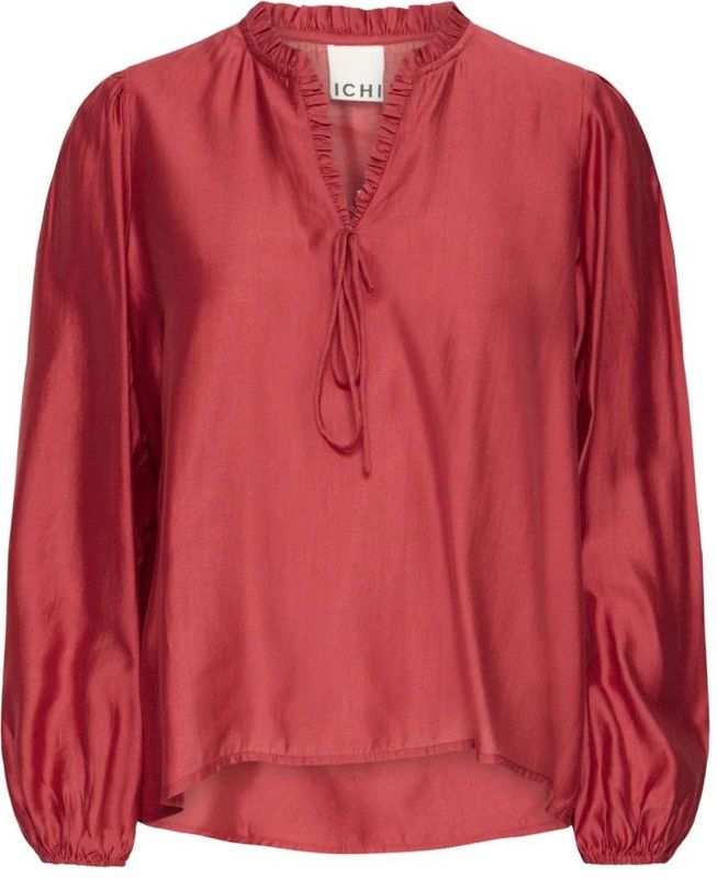 ICHI - KARLANI - Blouse - Regular Fit - Ruches - V-hals