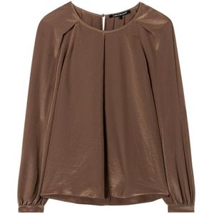 Luisa Cerano, Dames, Blouses & Shirts, Bruin, Maat: M