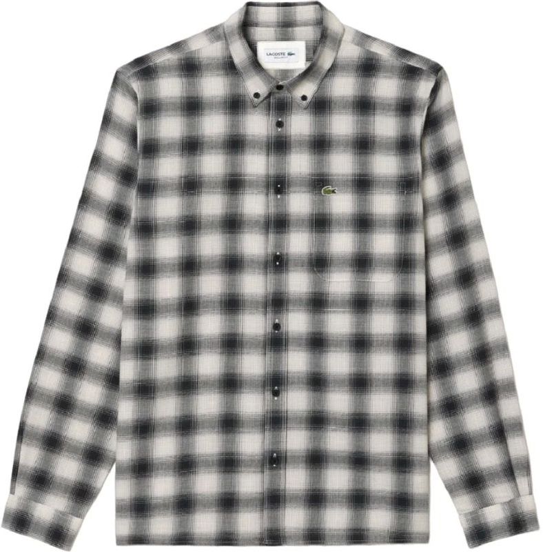 Lacoste - Geruit Flanellen Overhemd - Veelkleurig - Katoen/Wolmix