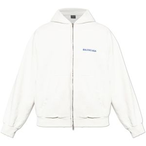 Balenciaga, Heren, Sweatshirts & Hoodies, Grijs, Maat: S Katoen,