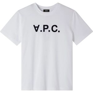 A.p.c., Heren, Tops, Wit, Maat: S Katoen,