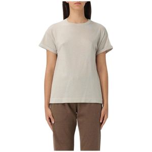 Brunello Cucinelli, Dames, Tops, Wit, Maat: L