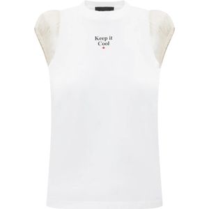 Dsquared2, Dames, Tops, Wit, Maat: XS Katoen,
