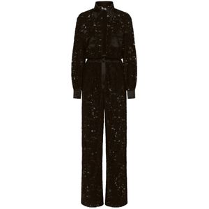 Dolce & Gabbana, Dames, Jumpsuits & Playsuits, Zwart, Maat: S Zijde,