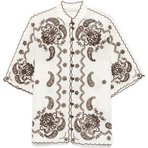 Zimmermann, Dames, Blouses & Shirts, Veelkleurig, Maat: M Linnen,