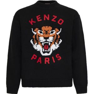 Kenzo, Heren, Truien, Zwart, Maat: L Katoen,